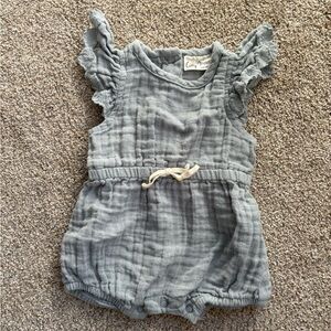 City mouse light blue romper